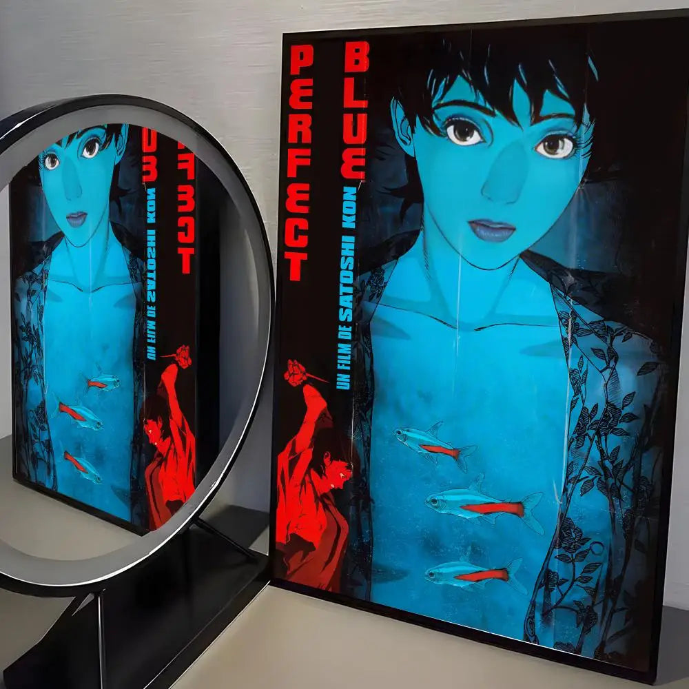Anime P-perfect Blue Poster Modern PP Paper Wall Art Sticker Minimalist Decorative for Cafe Office Bar Home Wall Decor Gift