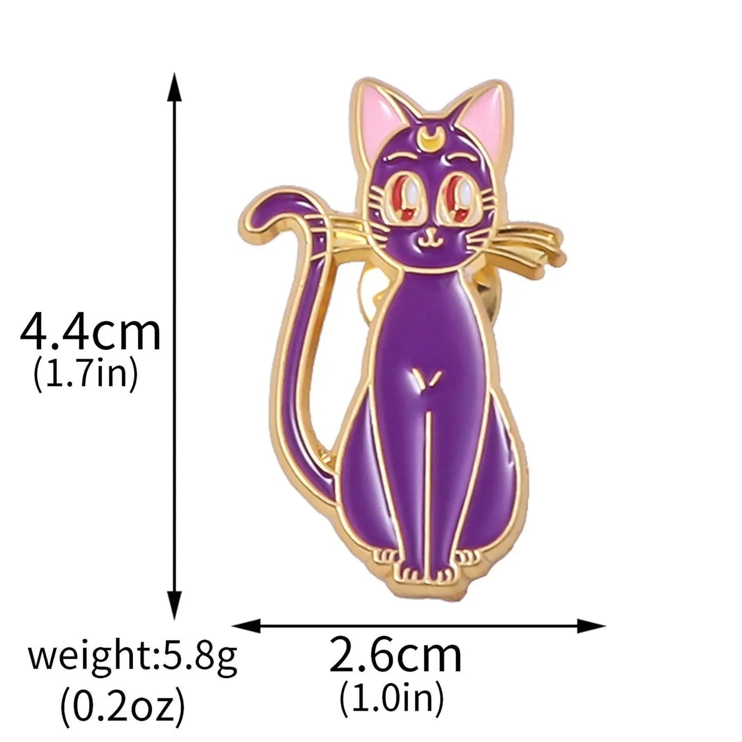 Anime Cartoon Moon Tsukino Usagi Enamel Keychain Necklace for Women Girl Magic Brooch Aino Minako Pin Cosplay Jewelry Gift