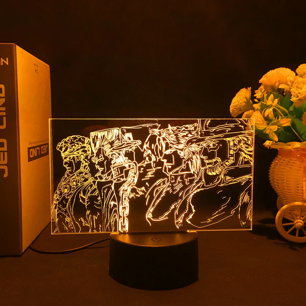 Anime JoJo Bizarre Adventure 3d Night Light Hol Horse for Bedroom Decor Light Birthday Gift for Him Manga Jojo Led Lamp