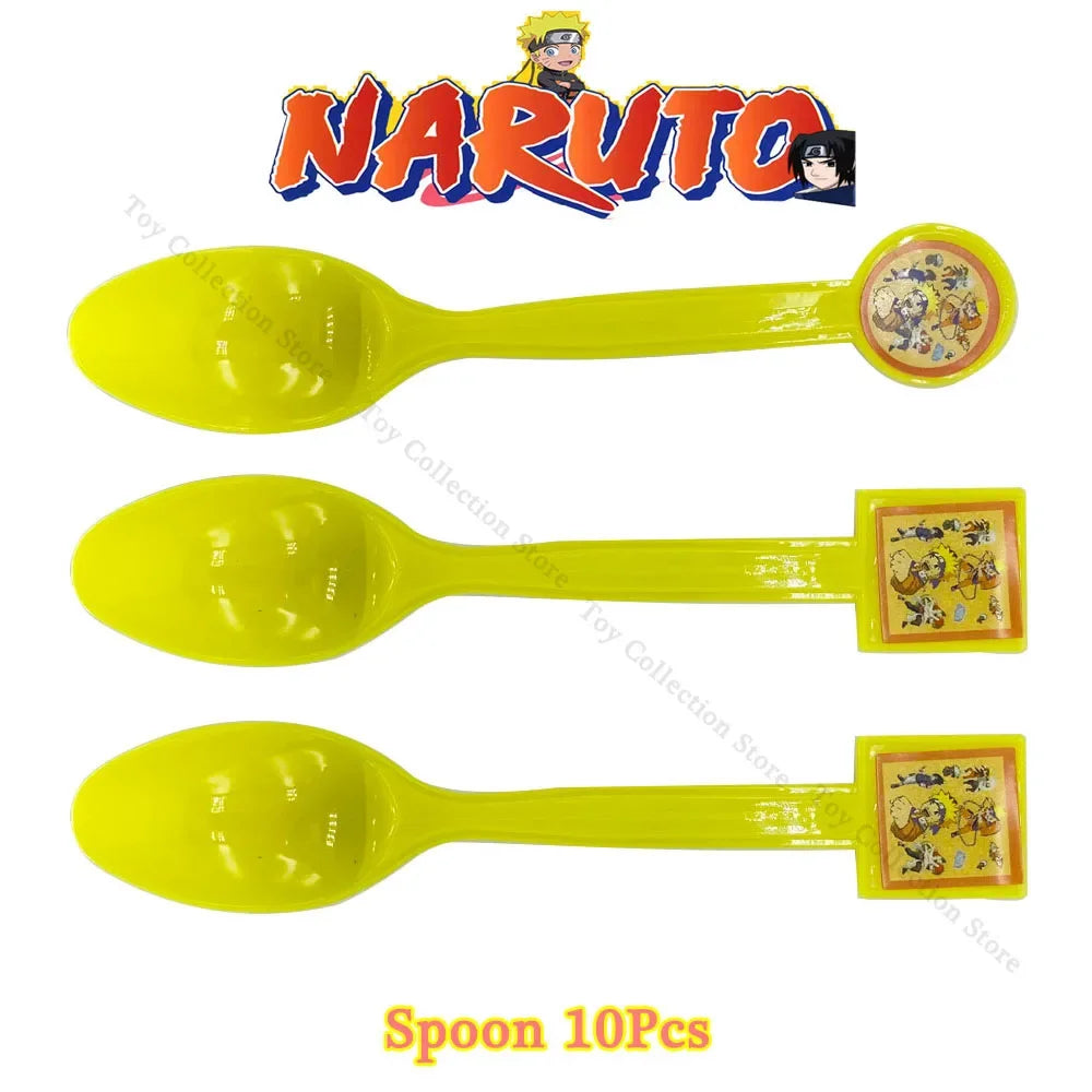 Narutoed Anime Toy Gift Party Supplies DIY Party Decoration Tableware Paper Plate Cup  Latex Foil Ballon Helium Globo Boy Family