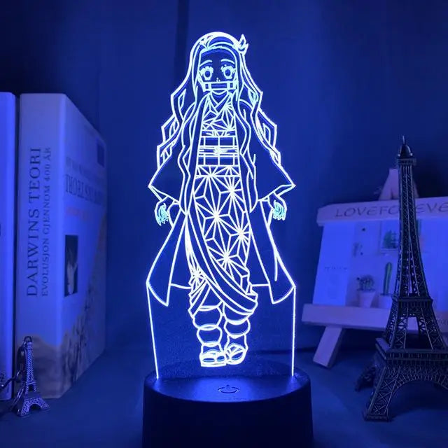 Manga 3d Light Kimetsu No Yaiba for Bedroom Decor Night Light Birthday Gift Table Lamp Anime Demon Slayer Mitsuri Kanroji Figure