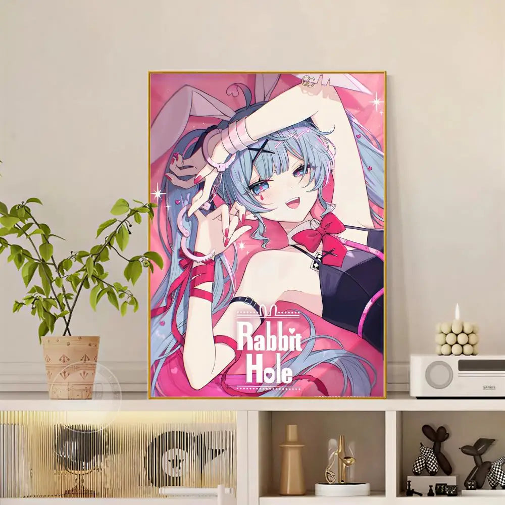 anime Needy Streamer Overload Poster Versatile HD Waterproof Wall Art Self-Adhesive Decor for Any Space Ideal Gift