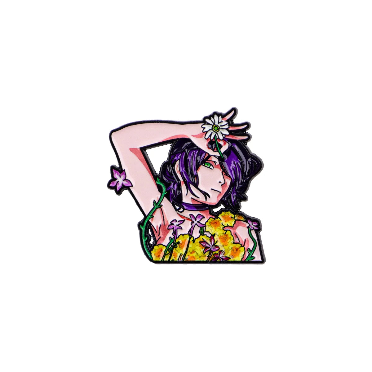 Cool Anime Characters Enamel Pin Cute Heart Sign Manga Figure Metal Lapel Badges Popular Cartoon Jewelry Gift for Fans Collector
