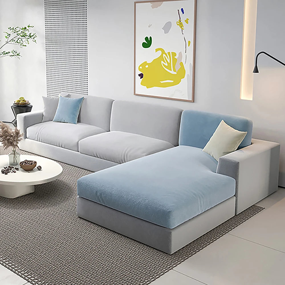 Super Soft Velvet Sofa Seat Cushion Cover Plain Color Stretch Thicken Sofa Cover Sectional Couch L Shape Corner Armchair Covers