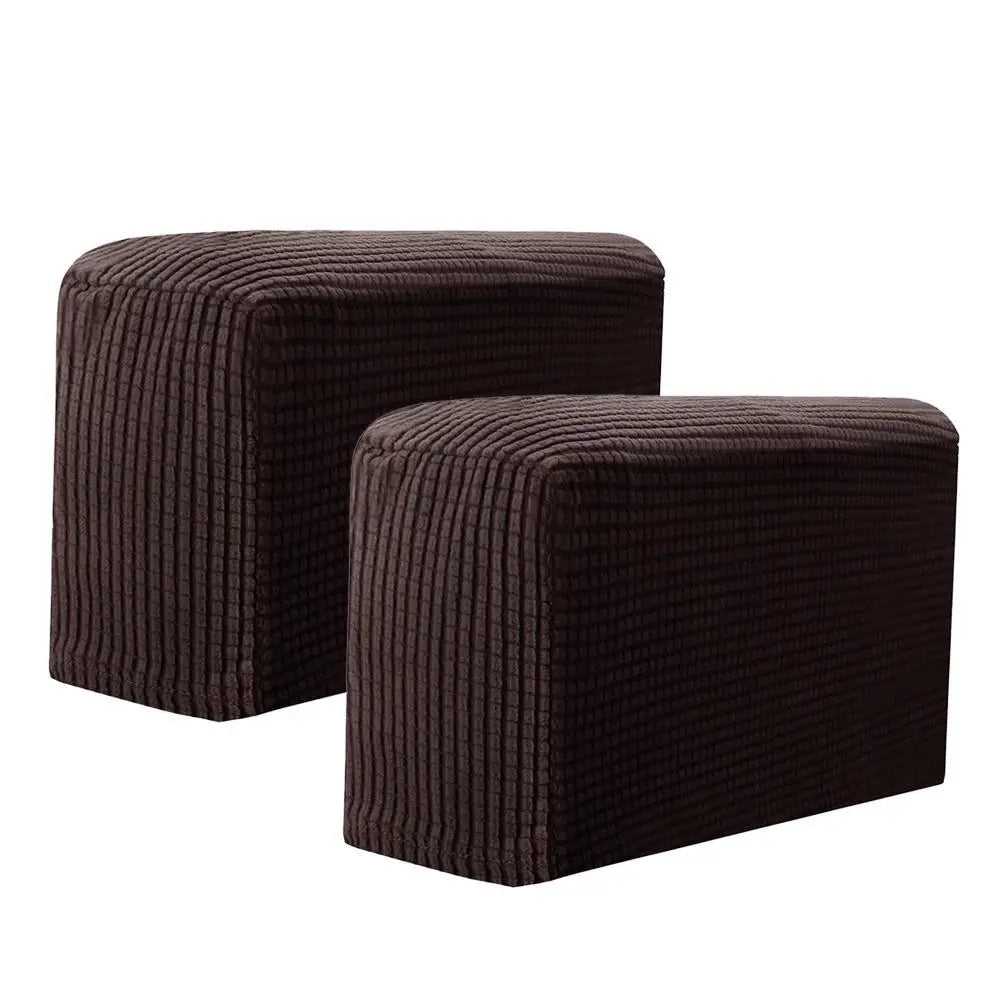 2PCS/SET Sofa Armrest Covers Fleece Premium Armrest Covers Stretchy Chair Sofa Couch Arm Protector Stretch to Fit