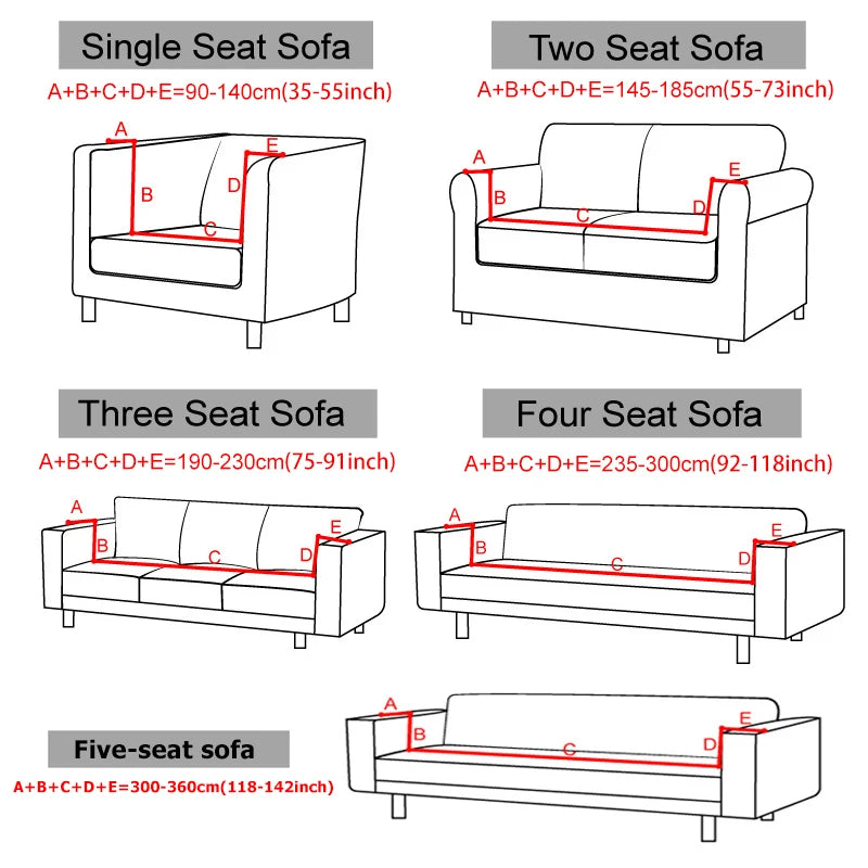Elastic Jacquard Fabric Sofa Cover Stretch Couch Cover Sectional L Shape Sofa Slipcover Corner Case For Home 1/2/3/4/5 Seaters