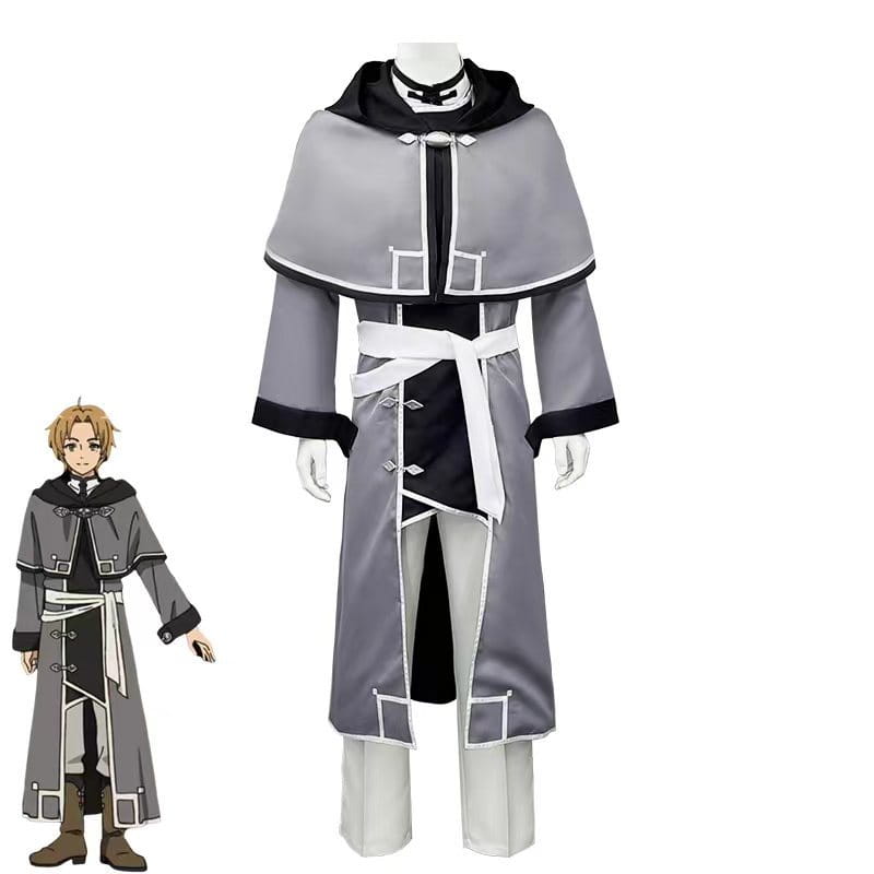 2024 Mushoku Tensei Rudeus Greyrat Cosplay Costume Jobless Reincarnation Anime Adulthood Uniform Set Cosplayer Wigs