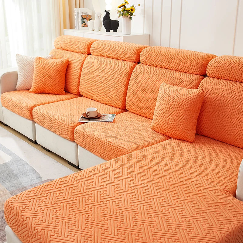 Thicken Sofa Seat Cushion Cover Jacquard Chair Cover Sofa Slipcover Stretch Adjustable Sofa Cover Pets Kids Furniture Protector