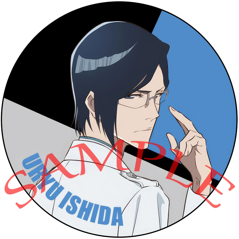 Anime BLEACH Cosplay Urahara Kisuke Ishida Uryuu Inoue Orihime Kuchiki Rukia Kurosaki Ichigo Cartoon Badge Christmas Gifts