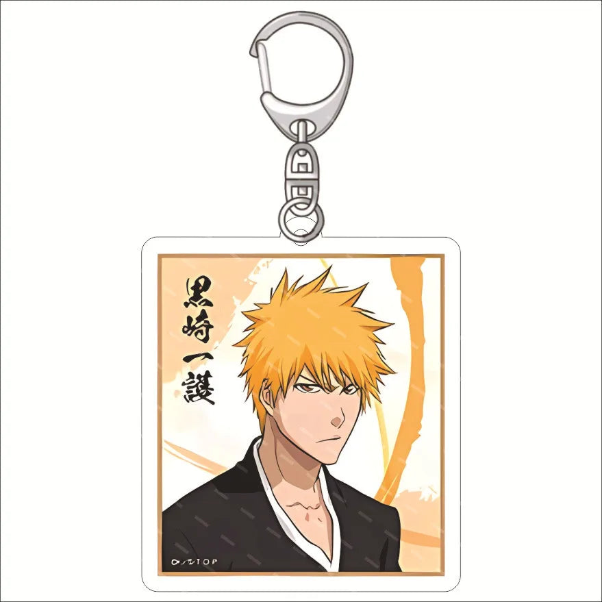 Anime BLEACH Acrylic Keychain Accessories Cartoon Character Cute Charm Bag Pendant Toys Friend Gift
