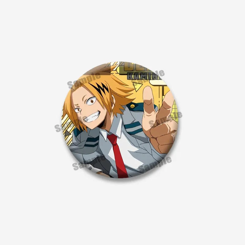 Katsuki Bakugou Izuku Midoriya Cartoon Badges Anime My Hero Academia Round Cosplay Pin Bag Decor Jewelry Brooches Friends Gifts