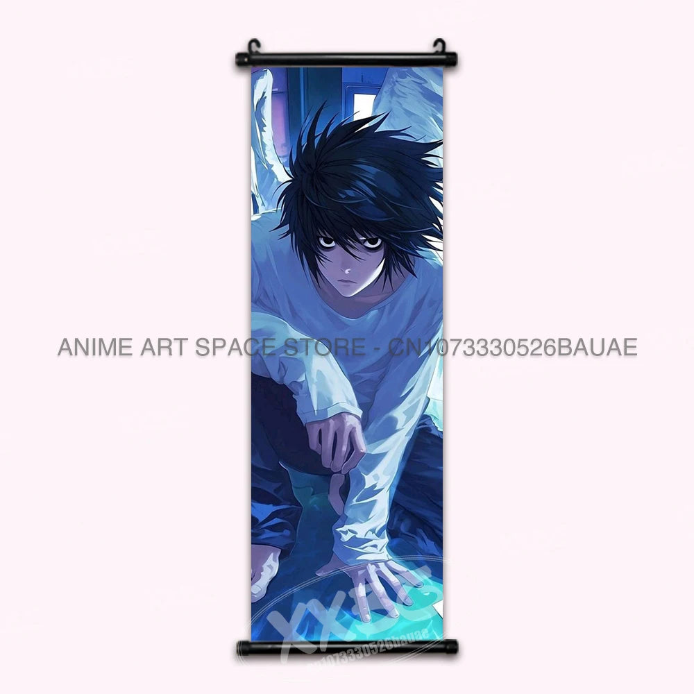 Anime DEATH NOTE Hanging Painting Classic Cartoon Poster Yagami Light Scrolls Pictures Ryuk Home Decor Mural Wall Art For Room
