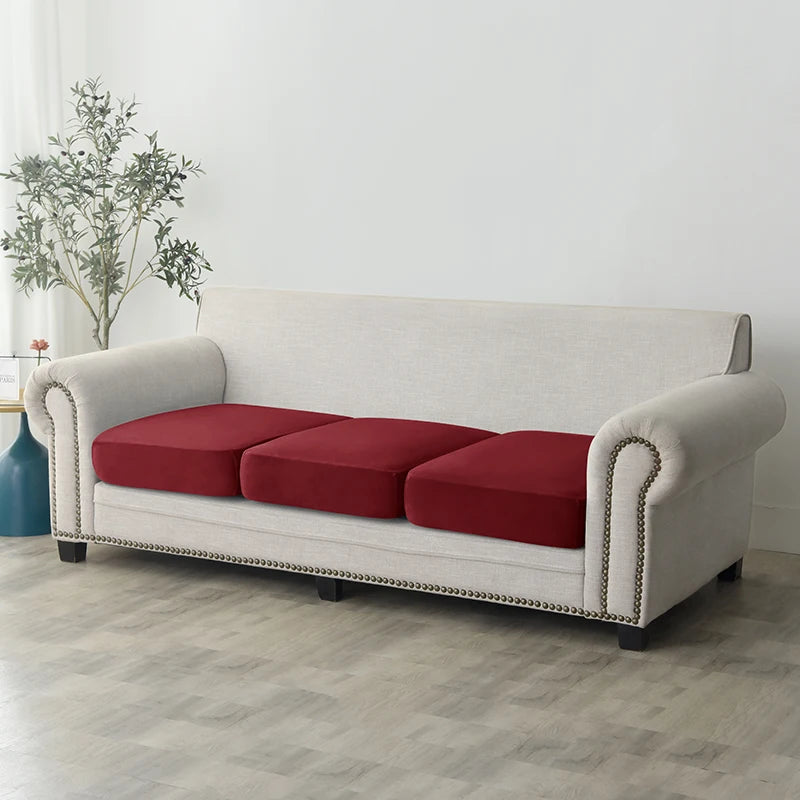 1pc Plush Sofa Slipcover Anti-slip Elastic Sofa Cover for Bedroom Office Living Room Home Decor Couch Cover Furniture Protector