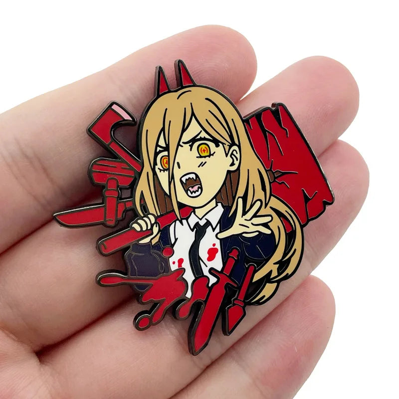 Chainsaw Man Anime Pins Kids Clothes Kawaii Enamel Pin Boys Girls Bag Cute Brooch Decoration Children Classic Toys Birthday Gift