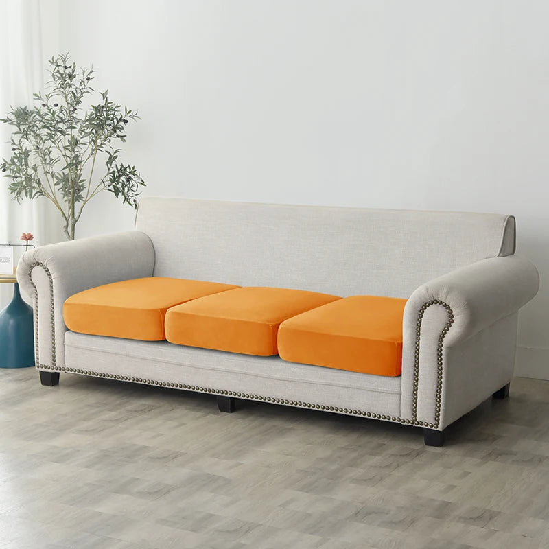 1pc Plush Sofa Slipcover Anti-slip Elastic Sofa Cover for Bedroom Office Living Room Home Decor Couch Cover Furniture Protector