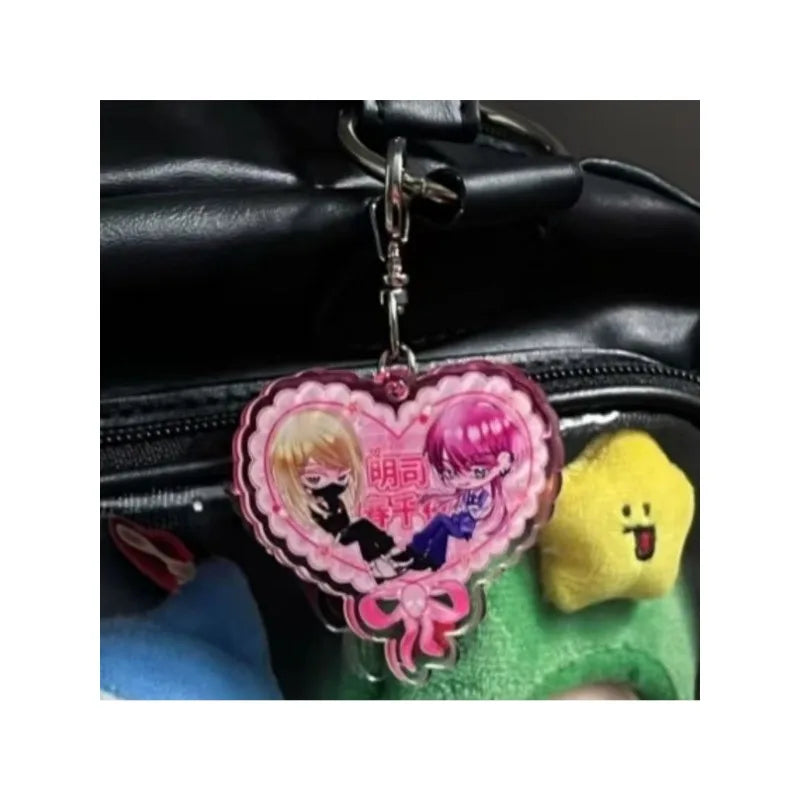 5styles Anime Tokyo Avengers Peripherals Heart-shaped Keychain Haruchiyo Sanzu Acrylic Keychian Keisuke Baji Accessory Toys Gift
