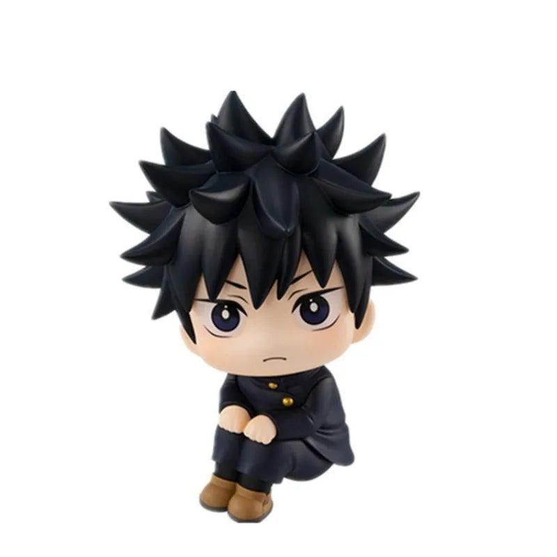 9cm Jujutsu Kaisen Gojo Satoru Yuji Itadori Megumi Movable Sitting Doll Cartoon Creative Q Version Pvc Series Ornaments Toy Gift