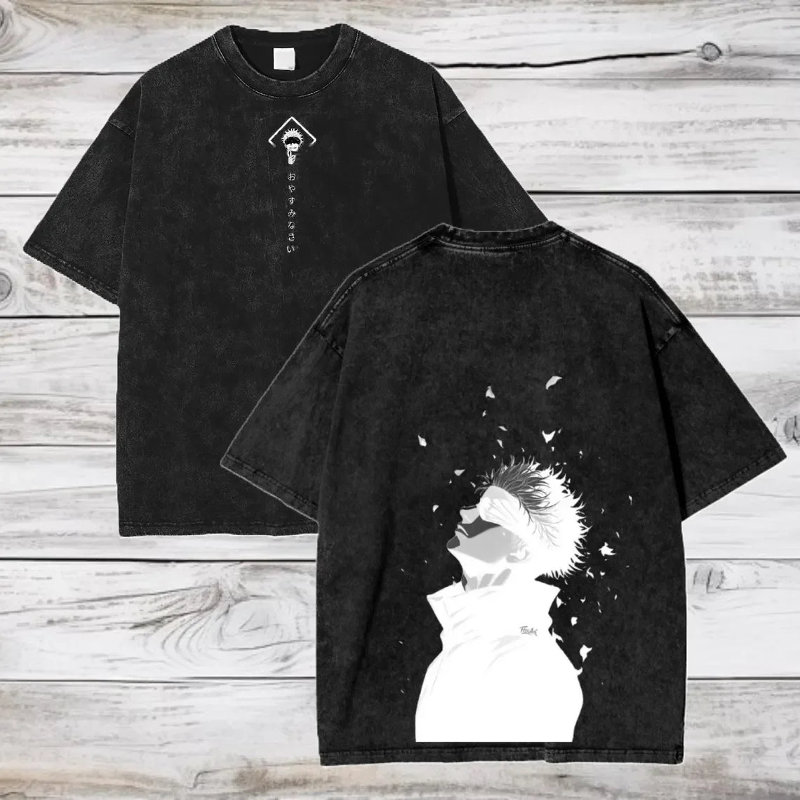 Gojo Satoru Jujutsu Kaisen T Shirt Men Women Tshirt Washed Cotton T-shirt Clothing Summer Short Sleeve  Tees Streetwear