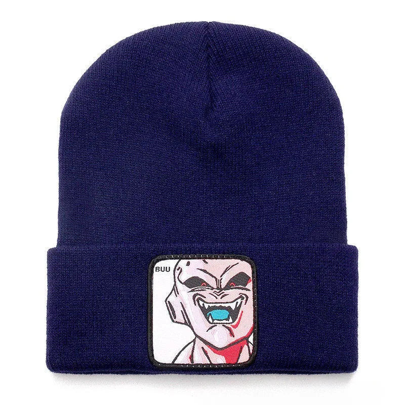 Anime Cartoon Dragon Ball Women Men Knitted Warm Winter Hats For Women Men Solid Hip-hop Casual Cuffed Beanies Bonnet