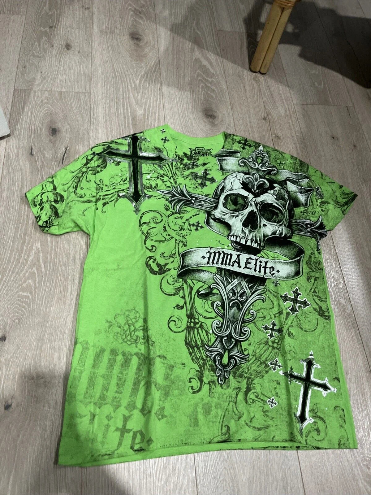 Gothic Fake Two Piece Long Sleeve Red Eye Pattern Spliced T Shirt Autumn Popular Select Dark Punk Fashion Cotton Tops