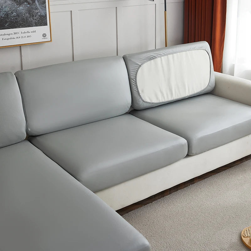 easy clean waterproof PU funiture protector solid sofa cover Corner sofa seat slipcover elastic stretch couch cover