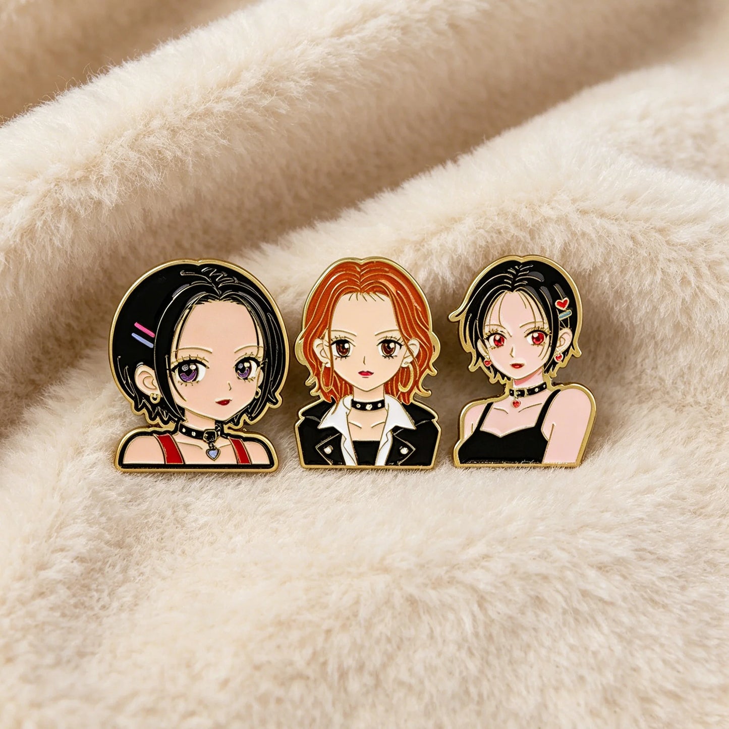 Classic Japanese Anime Girls Oosaki Nana Lapel Pins for Backpack Enamel Pin Women's Brooch Badges for Clothes Jewelry Accessorie