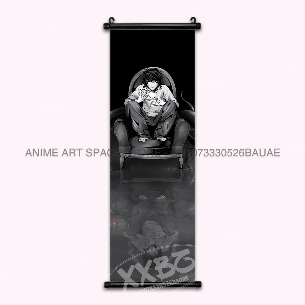 Anime DEATH NOTE Hanging Painting Classic Cartoon Poster Yagami Light Scrolls Pictures Ryuk Home Decor Mural Wall Art For Room