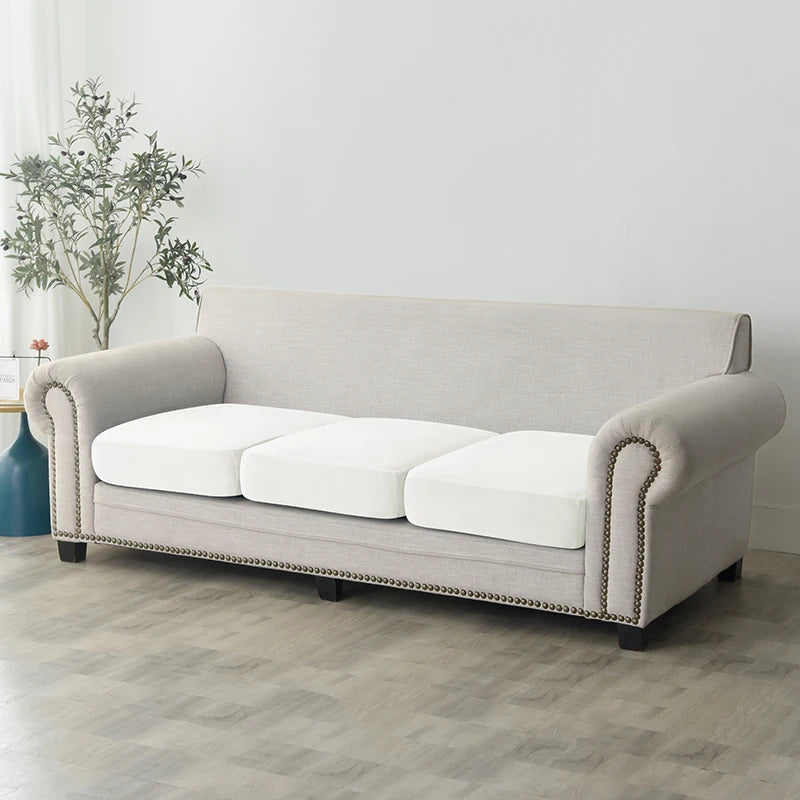 1pc Plush Sofa Slipcover Anti-slip Elastic Sofa Cover for Bedroom Office Living Room Home Decor Couch Cover Furniture Protector