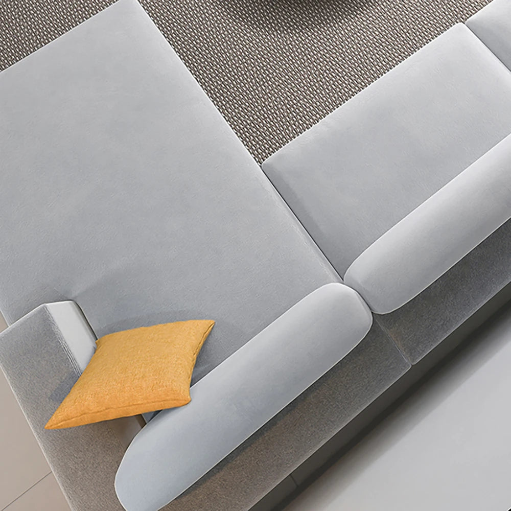 Super Soft Velvet Sofa Seat Cushion Cover Plain Color Stretch Thicken Sofa Cover Sectional Couch L Shape Corner Armchair Covers