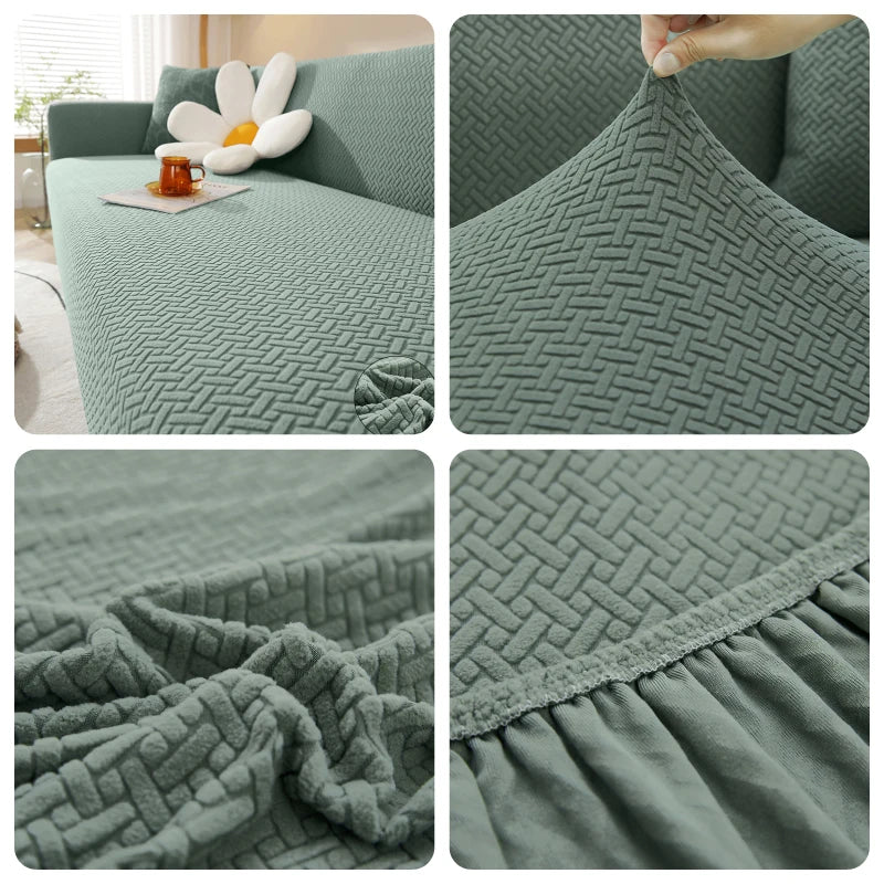 Elastic Jacquard Fabric Sofa Cover Stretch Couch Cover Sectional L Shape Sofa Slipcover Corner Case For Home 1/2/3/4/5 Seaters