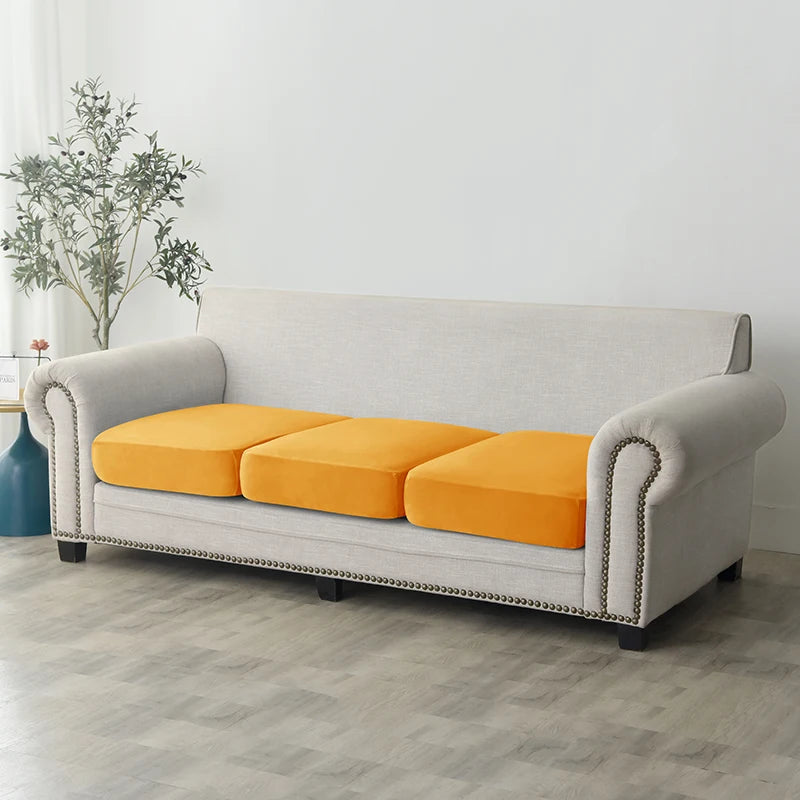 1pc Plush Sofa Slipcover Anti-slip Elastic Sofa Cover for Bedroom Office Living Room Home Decor Couch Cover Furniture Protector