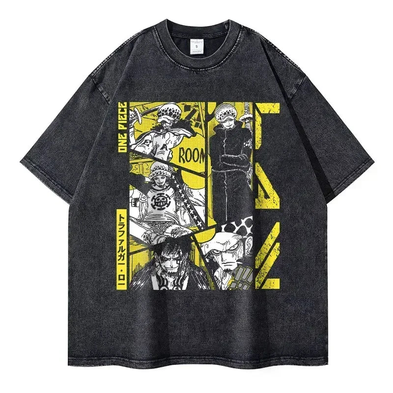 The 2026 Anime One Piece T-shirt for Men Summer Short Sleeves New Japanese Luffy Cotton with A Round Neck Women Tops