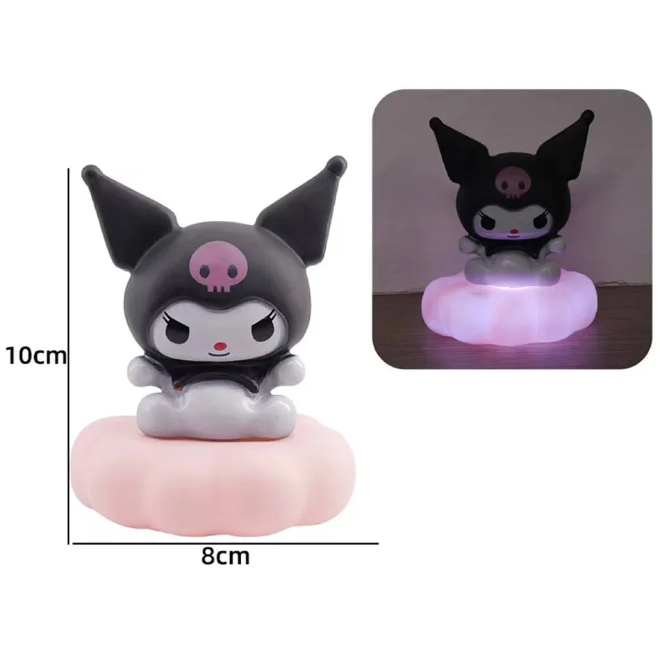 New Japan Style Night Light Enamel Cloud Cartoon Kuromi Cinnamoroll Pochacco Small Table Light Illuminating Decoration