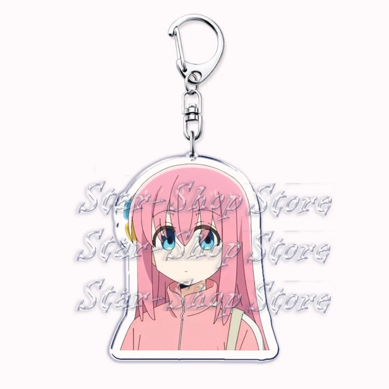 Cute Cartoon Anime Keychains for Accessories Bag Hitori Gotoh Nijika Ijichi Ryo Yamada Ikuyo Kita Keyring Jewelry Fans Gifts