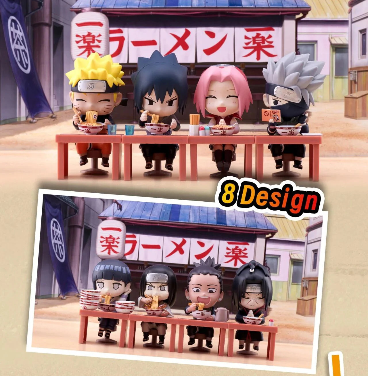 New In Stock Genuine Bandai Naruto Breeze Ramen Lamian Noodles Theme Blind Box Handmade Ornament  Gift Naruto Sasuke Model Toys