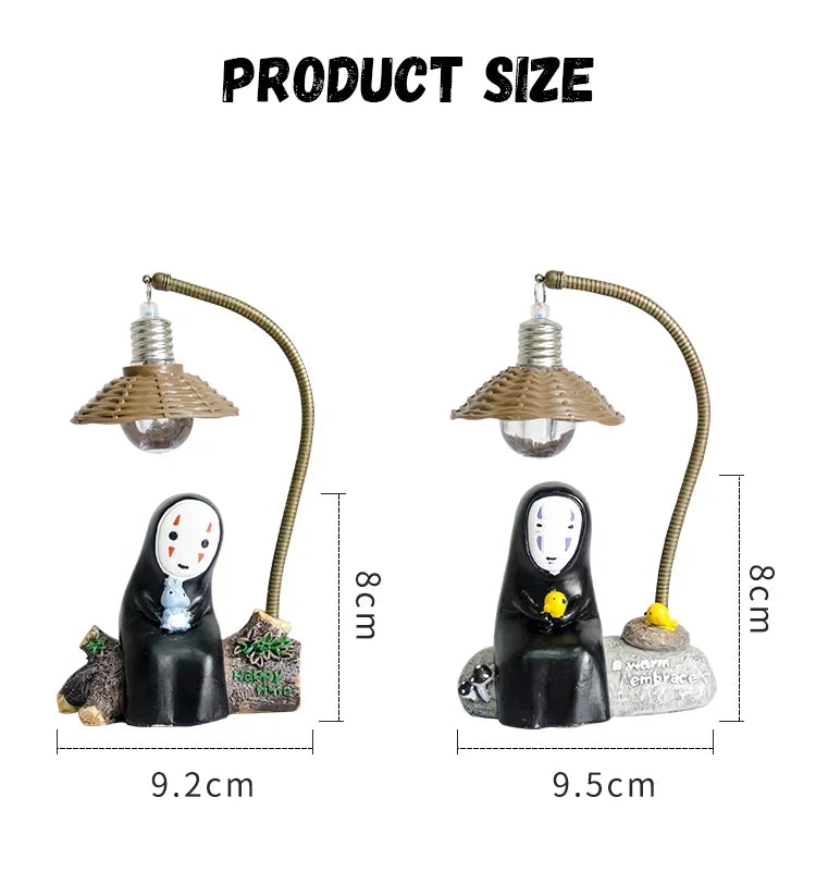 Cartoon Anime Faceless Male LED Small Desk Lamp Eye Protection Home Cute Totoro Desktop Decoration Birthday Gift