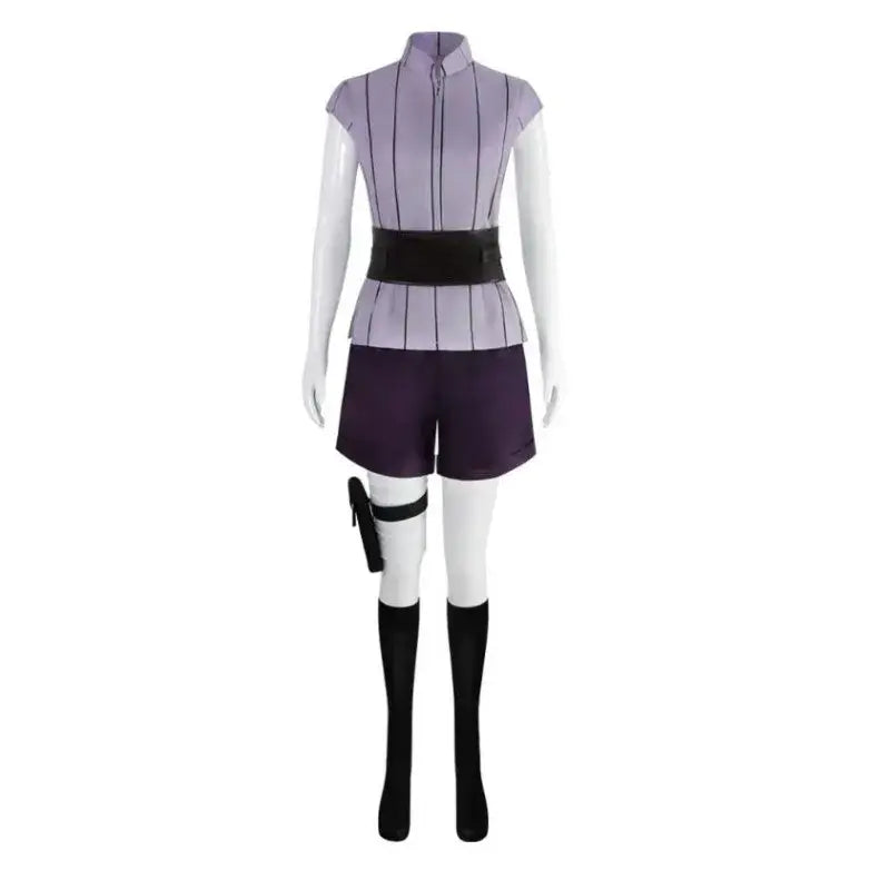 Naruto Shippuden Hinata Hyuga Cosplay Set – Shirt Pants Belt