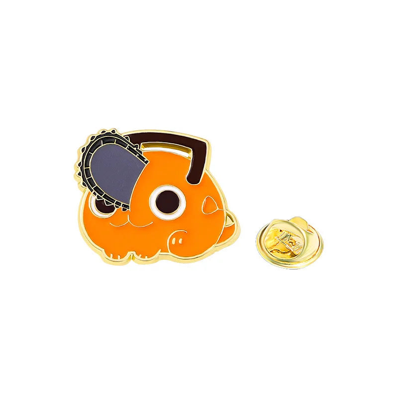 Chainsaw Man Enamel Pins Anime Pochita Power Brooches for Women Clothes Badge Kids Bags Decoration Classic Toys Christmas Gift