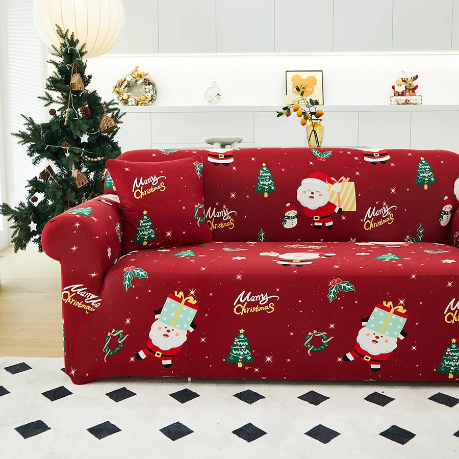 Christmas decoration Sofa Cover Stretch Modern Chair Couch Cover Sofa Covers for Living Room Furniture Protector 1/2/3/4 Seater