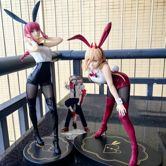 New Hot Sale Original Furyu Genuine Chainsaw Man Action Figures Makima Power Bunny Girls Anime Model Collectible Dolls Toys Gift