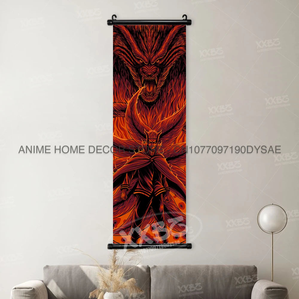 Naruto Posters Uchiha Madara Decorative Painting Uchiha Itachi Anime Hatake Kakashi Wall Art Uchiha Sasuke Scrolls Picture Decor