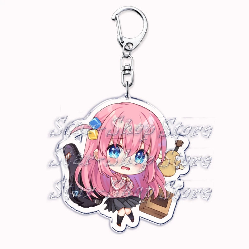 Cute Cartoon Anime Keychains for Accessories Bag Hitori Gotoh Nijika Ijichi Ryo Yamada Ikuyo Kita Keyring Jewelry Fans Gifts