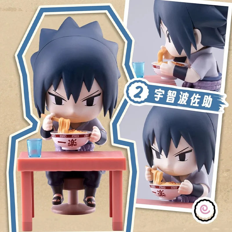 New In Stock Genuine Bandai Naruto Breeze Ramen Lamian Noodles Theme Blind Box Handmade Ornament  Gift Naruto Sasuke Model Toys