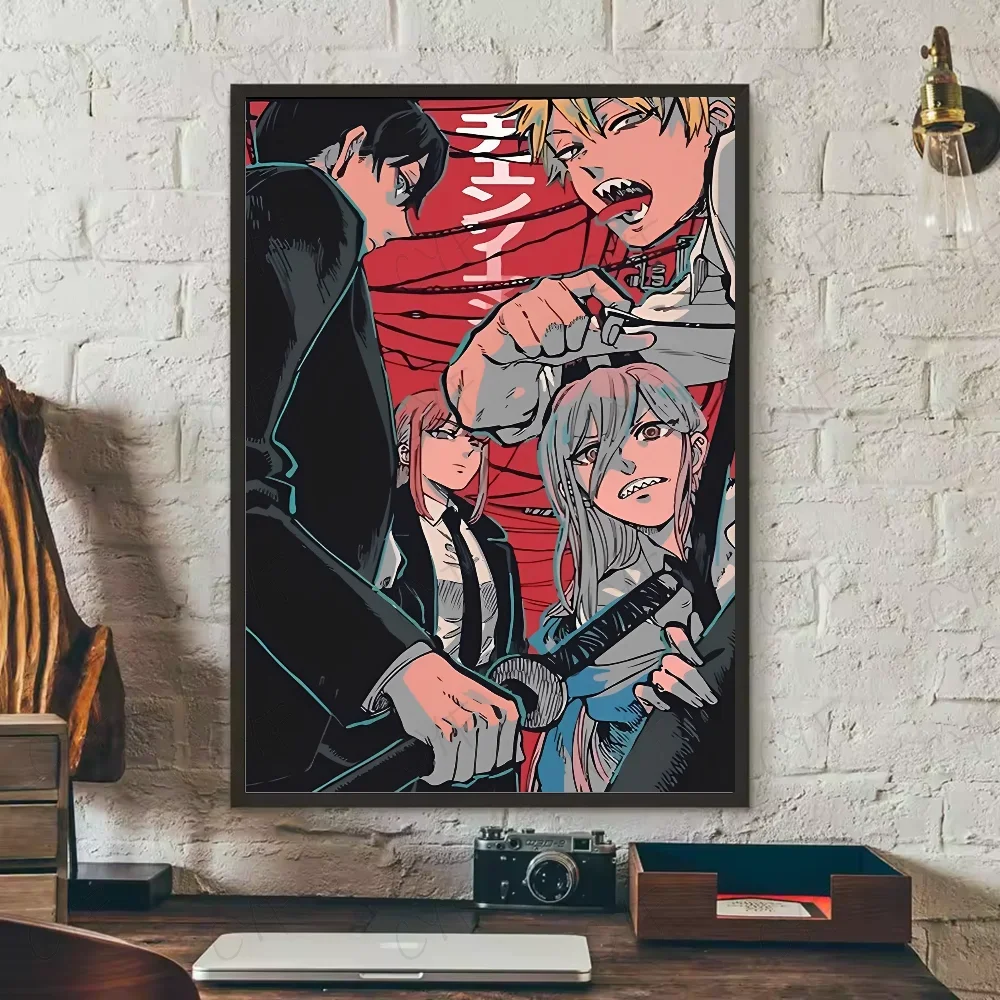 Anime Poster Art Wall Aesthetic Decoration Chainsaw Man Home Living Room Bedroom Bar Canvas Painting Wall Art Nordic Posters