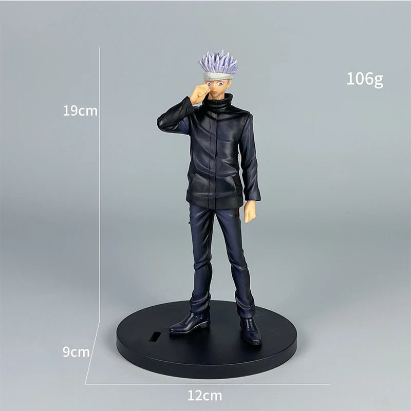 4pcs/set Gojo Satoru Anime Jujutsu Kaisen Action Figure Itadori Yuji Seated Noodle Stopper Model Toys Dolls Collection Hobbies