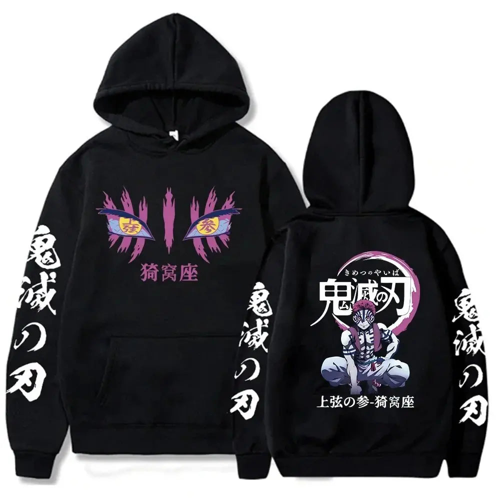 Demon Slayer Anime Hoodie Men Women Pullover Sweatshirt Casual Streetwear Cosplay Costume Graphic Hooded Jacket Autumn Winter