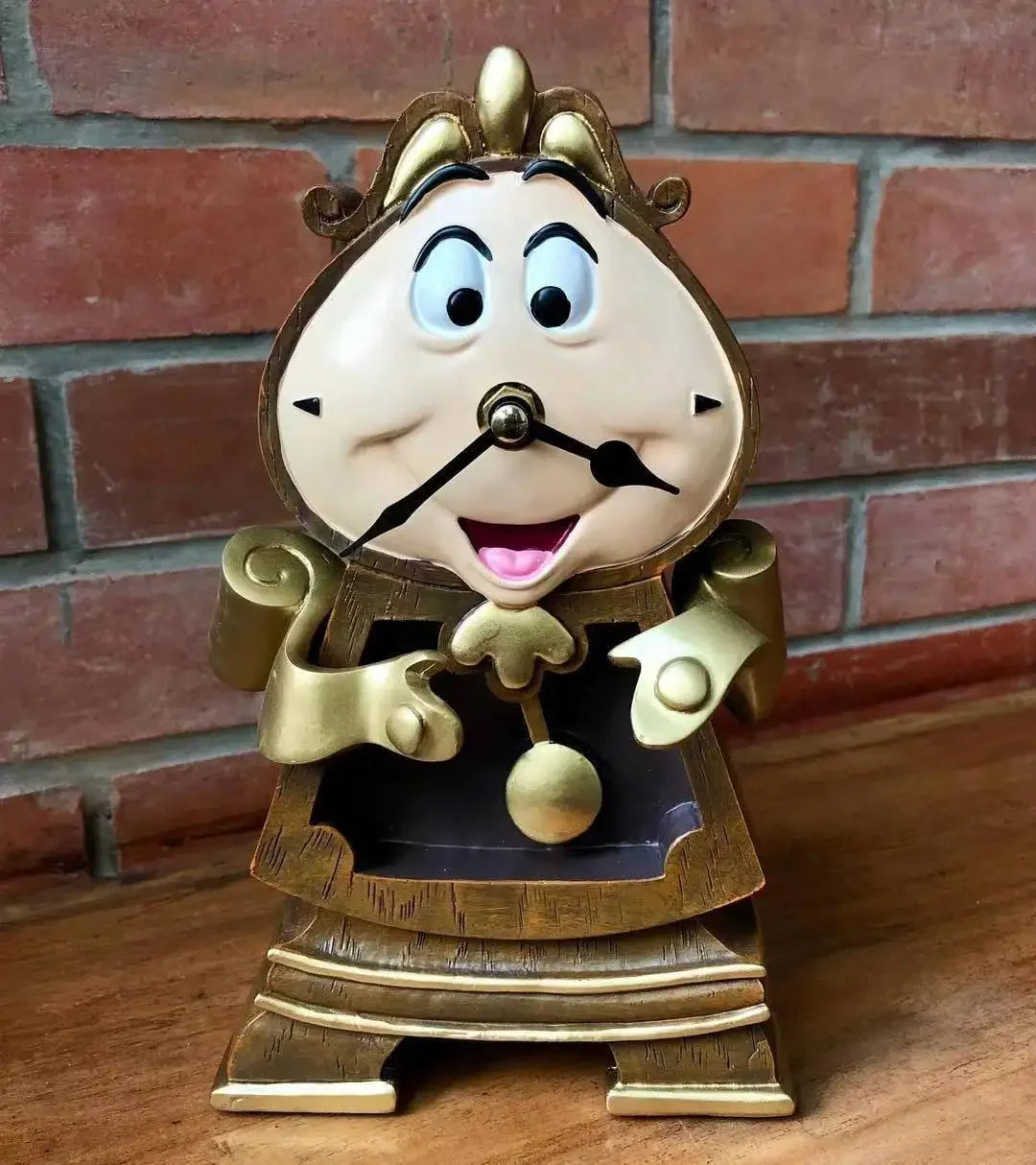 Beauty And The Beast Toys Anime Figure Night Lights Candlesticks Cogsworth Clock Ornaments Collectible Model Gift jewelry box