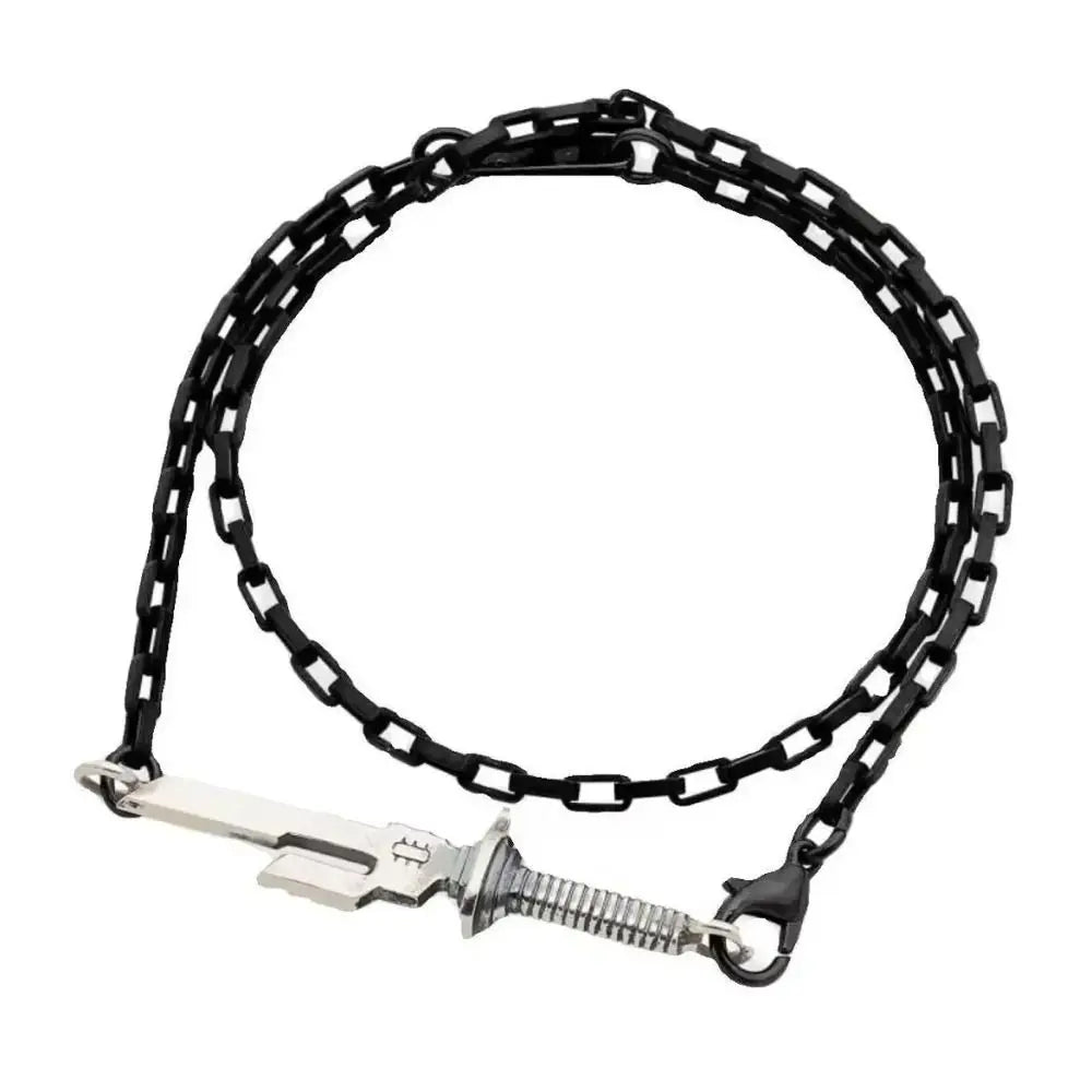 Anime Jujutsu Kaisen Fushiguro Toji Cosplay Necklace Unisex Sword Spear of Tianri Knife Pendant Choker Jewelry Accessories Gifts