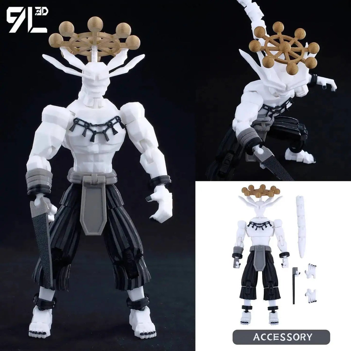9L3D Printed Lucky Dummy 13 Jujutsu Kaisen Gojo Satoru Toji Yuji Sukuna Anime Action Figures Mannequin Yuuta Rika Model T13 Toys
