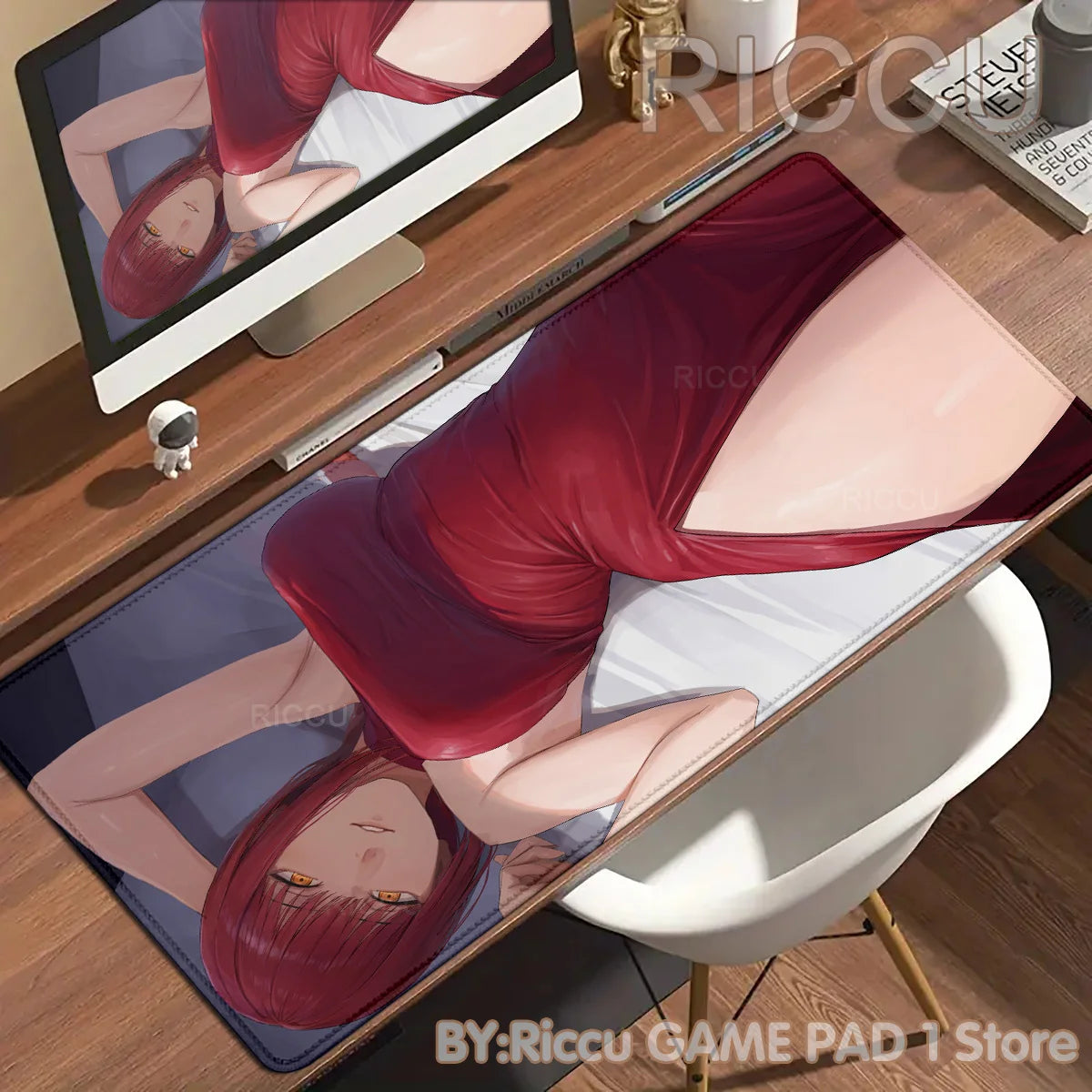 C-Chainsaw Man Mouse Pad non-slip Gaming Mouse pad Gamer E-Sports Mouse Mat Game Mechanical Keyboard XXL Desk Mat PC peripherals
